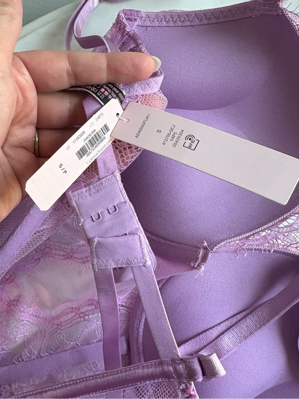 Victoria’s Secret NWT Lilac Lace Corset Bodysuit Teddy Boned Padded S - Picture 10 of 10